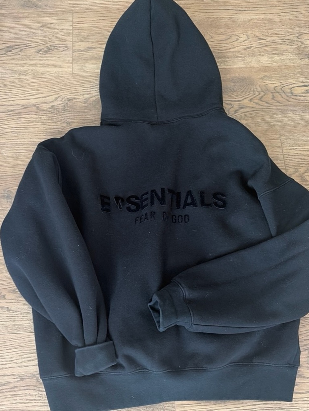 Fear of God Essentials Black Crewneck Hoodie